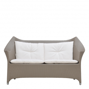 Диван двухместный плетеный JANUS et Cie Amari алюминий, искусственный ротанг палладиевый саржевый Фото 3