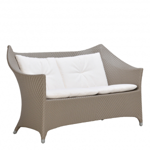 Диван двухместный плетеный JANUS et Cie Amari алюминий, искусственный ротанг палладиевый саржевый Фото 4
