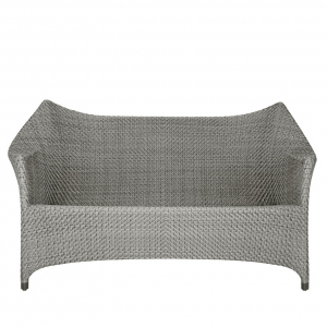 Диван двухместный плетеный JANUS et Cie Amari алюминий, искусственный ротанг дымчатый Фото 3