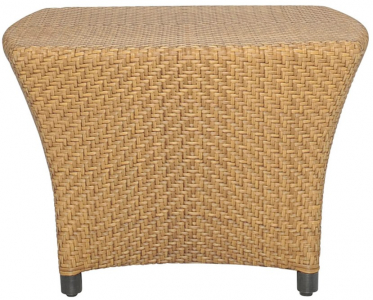Столик плетеный кофейный JANUS et Cie Amari алюминий, искусственный ротанг карамельный Фото 1