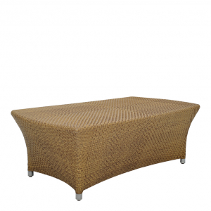 Столик плетеный кофейный JANUS et Cie Amari алюминий, искусственный ротанг карамельный Фото 3