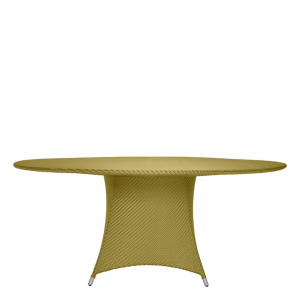 Стол плетеный обеденный JANUS et Cie Amari алюминий, искусственный ротанг бамбуковый зеленый Фото 3