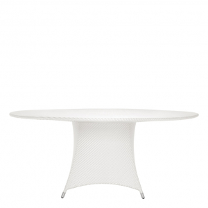 Стол плетеный обеденный JANUS et Cie Amari алюминий, искусственный ротанг снежный Фото 3