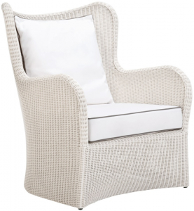 Кресло лаунж плетеное с подушками JANUS et Cie Butterfly II алюминий, искусственный ротанг, акрил пергаментный Фото 1