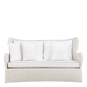 Диван двухместный плетеный с подушками JANUS et Cie Butterfly II алюминий, искусственный ротанг, акрил пергаментный Фото 4