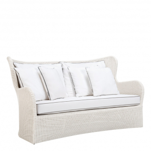 Диван двухместный плетеный с подушками JANUS et Cie Butterfly II алюминий, искусственный ротанг, акрил пергаментный Фото 5