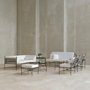 Столик стеклянный кофейный JANUS et Cie Amalfi сталь, стекло белый вермут, прозрачный Фото 5