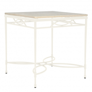 Столик металлический кофейный JANUS et Cie Amalfi сталь, сатиновая смола белый вермут, прозрачный Фото 4