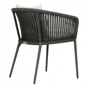 Кресло плетеное с подушками JANUS et Cie Knot алюминий, роуп, акрил сланцевый Фото 5