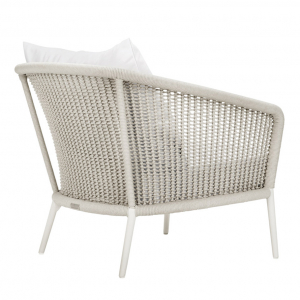 Кресло плетеное с подушками JANUS et Cie Knot алюминий, роуп, акрил окаменелость Фото 6