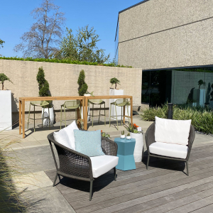Кресло плетеное с подушками JANUS et Cie Knot алюминий, роуп, акрил сланцевый Фото 13