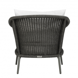 Кресло плетеное с подушками JANUS et Cie Knot алюминий, роуп, акрил сланцевый Фото 4