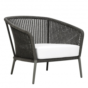 Кресло плетеное с подушками JANUS et Cie Knot алюминий, роуп, акрил сланцевый Фото 8