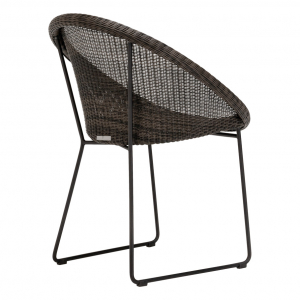Кресло плетеное JANUS et Cie Gigi II сталь, алюминий, искусственный ротанг черный, ява Фото 5