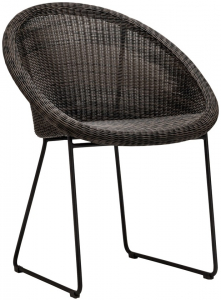 Кресло плетеное JANUS et Cie Gigi II сталь, алюминий, искусственный ротанг черный, ява Фото 1