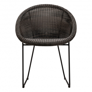 Кресло плетеное JANUS et Cie Gigi II сталь, алюминий, искусственный ротанг черный, ява Фото 3