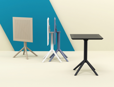 Комплект столов пластиковых складных Siesta Contract Sky Folding Table 60 Set 2 сталь, пластик темно-серый Фото 15