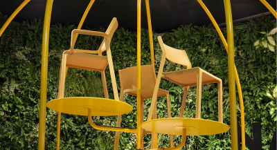 Комплект пластиковых стульев Nardi Trill Bistrot Set 6 стеклопластик горчичный Фото 9