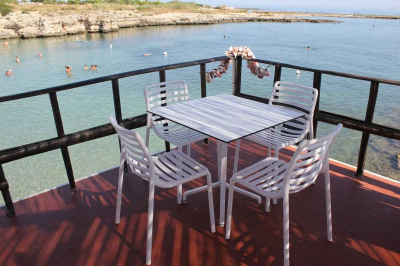 Комплект пластиковых стульев Nardi Doga Bistrot Set 4 стеклопластик белый Фото 5