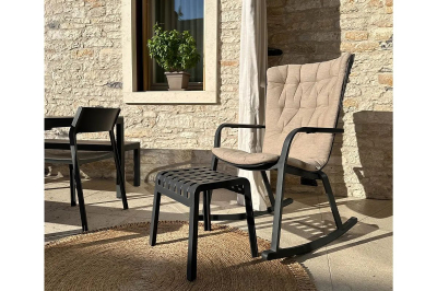 Комплект пластиковых кресел Nardi Trill Bistrot Set 2 стеклопластик антрацит Фото 7
