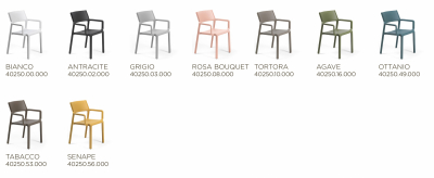 Комплект пластиковых кресел Nardi Trill Armchair Set 4 стеклопластик горчичный Фото 3