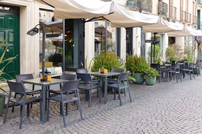 Комплект пластиковых кресел Nardi Trill Bistrot Set 4 стеклопластик антрацит Фото 5