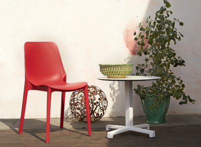 Комплект пластиковых стульев Scab Design Ginevra Set 4 стеклопластик красный Фото 4
