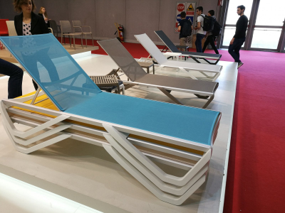 Комплект пластиковых шезлонгов-лежаков PAPATYA Wave Set 4 алюминий, стеклопластик, батилин антрацит Фото 12