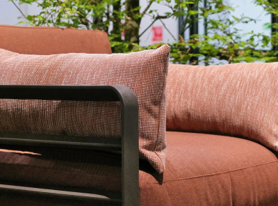 Кресло пластиковое с подушками Nardi Maximo Poltrona стеклопластик, Sunbrella терра, корица Фото 7