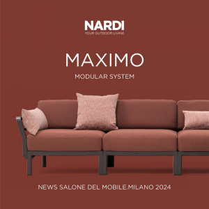 Модуль центральный пластиковый с подушками Nardi Maximo Elemento Centrale стеклопластик, Sunbrella терра, корица Фото 12