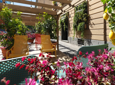 Лаунж-кресло пластиковое Nardi Net Lounge стеклопластик горчичный Фото 24