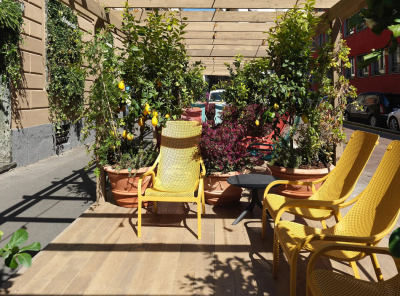 Лаунж-кресло пластиковое Nardi Net Lounge стеклопластик горчичный Фото 23