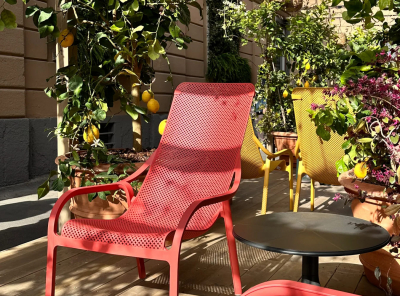 Лаунж-кресло пластиковое Nardi Net Lounge стеклопластик коралловый Фото 35