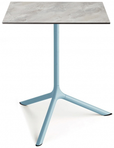 Стол ламинированный обеденный складной Scab Design Tripe Maxi Folding сталь, компакт-ламинат HPL голубой, каменный Фото 5