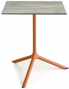 Стол ламинированный обеденный складной Scab Design Tripe Maxi Folding сталь, компакт-ламинат HPL терракотовый, состаренный серый дуб Фото 5