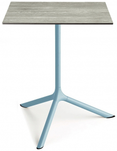 Стол ламинированный обеденный складной Scab Design Tripe Maxi Folding сталь, компакт-ламинат HPL голубой, состаренный серый дуб Фото 5