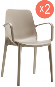 Комплект пластиковых кресел Scab Design Ginevra Set 2 стеклопластик тортора Фото 1