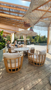Зонт садовый плетеный Ø2.5 м Tagliamento Boho Macrame бук, хлопок натуральный Фото 13