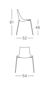 Комплект прозрачных стульев Scab Design Zebra Antishock 4 Legs Set 2 сталь, поликарбонат хром, прозрачный Фото 2