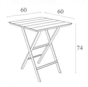Стол пластиковый складной Siesta Contract Helen Folding Table 60 пластик опаловый зеленый Фото 2