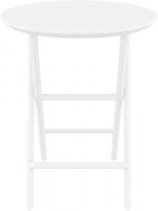Стол пластиковый складной Siesta Contract Helen Folding Table Ø60 пластик белый Фото 5