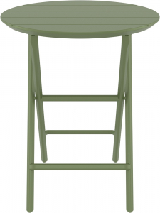Стол пластиковый складной Siesta Contract Helen Folding Table Ø60 пластик оливковый Фото 5