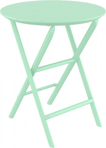 Стол пластиковый складной Siesta Contract Helen Folding Table Ø60 пластик опаловый зеленый Фото 1