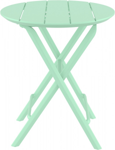 Стол пластиковый складной Siesta Contract Helen Folding Table Ø60 пластик опаловый зеленый Фото 5