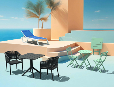 Стол пластиковый складной Siesta Contract Helen Folding Table Ø60 пластик опаловый зеленый Фото 10