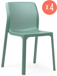 Комплект пластиковых стульев Nardi Bit Set 4 стеклопластик ментоловый Фото 1