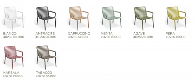 Комплект пластиковых кресел Nardi Doga Relax Set 4 стеклопластик капучино Фото 3