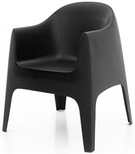 Кресло пластиковое Vondom Solid Basic полипропилен черный Фото 4