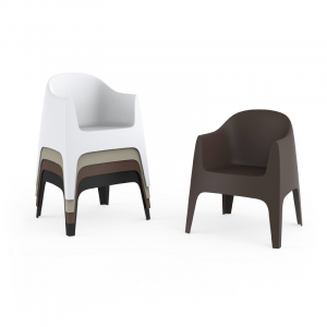 Кресло пластиковое Vondom Solid Basic полипропилен черный Фото 5