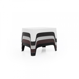 Столик пластиковый кофейный Vondom Solid Basic полипропилен черный Фото 4